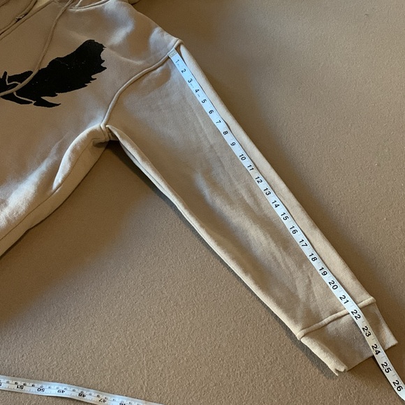 RevelStoke Fleece Hoodie Jacket Full Zip Cotton Blend - Tan - Men's Large - Picture 8 of 12